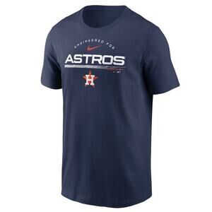 Nike Men's Houston Astros Team Engineered Performance Crew Tee in Navy Small $35
